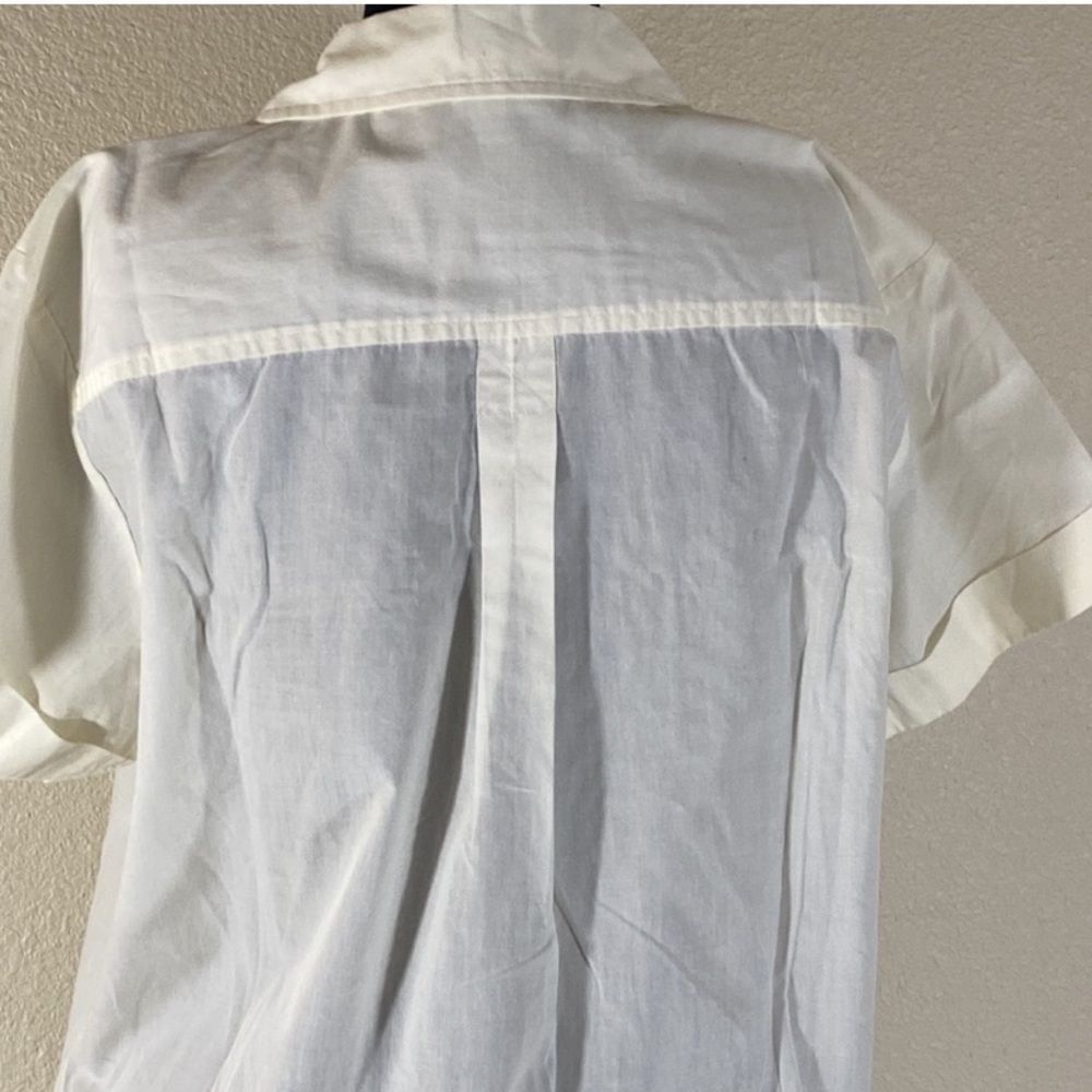 Basic Editions Ivory Casual Button Down Shirt L - image 5